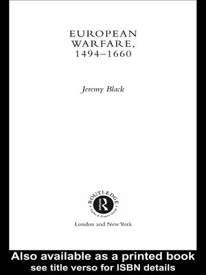 cover image of European Warfare, 1494-1660